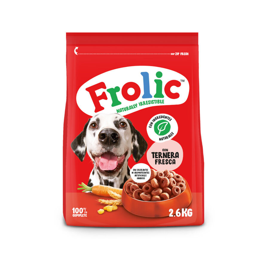 2.6 kg Frolic Pienso Semih&uacute;medo para Perros Adultos Sabor Ternera, , large Imagen numero 1