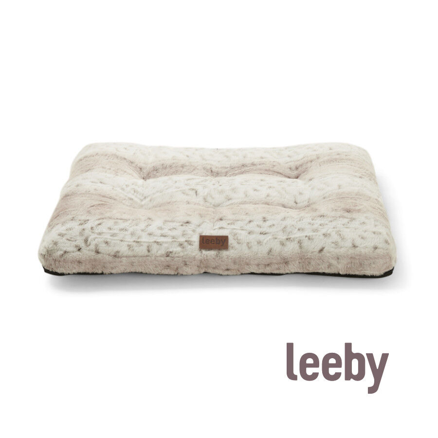 Leeby colchón suave leopardo print para perros thumbnail