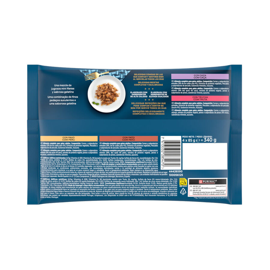 4 sobres x 85 g Gourmet Perle Filetes en gelatina sobre para gatos, , large Imagen numero 6