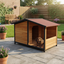 TK-Pet Rocky Caseta de Madera con Patio para perros, , large indicador imagen numero 1