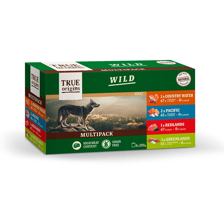 6 latas x 200 g True Origins Wild lata para perros,  Imagen numero 1 6 latas x 200 g True Origins Wild lata para perros, , large Imagen numero 1
