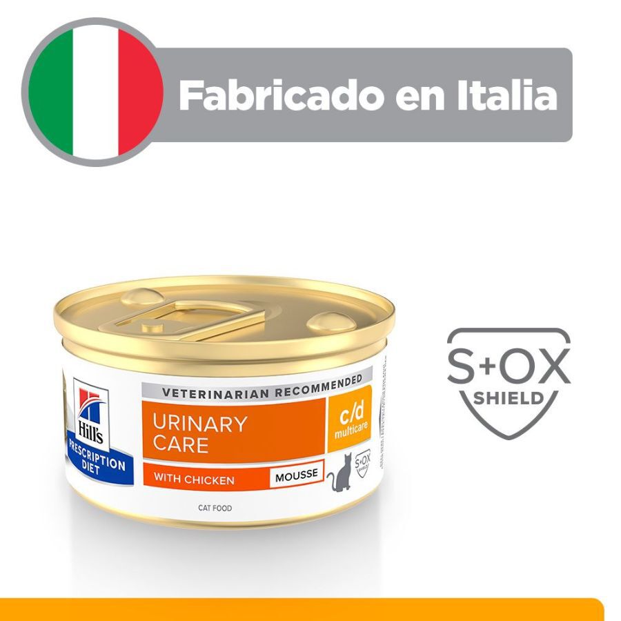 85 g Hill's Prescription Diet c/d Multicare Mousse de Pollo lata para gatos, , large Imagen numero 5