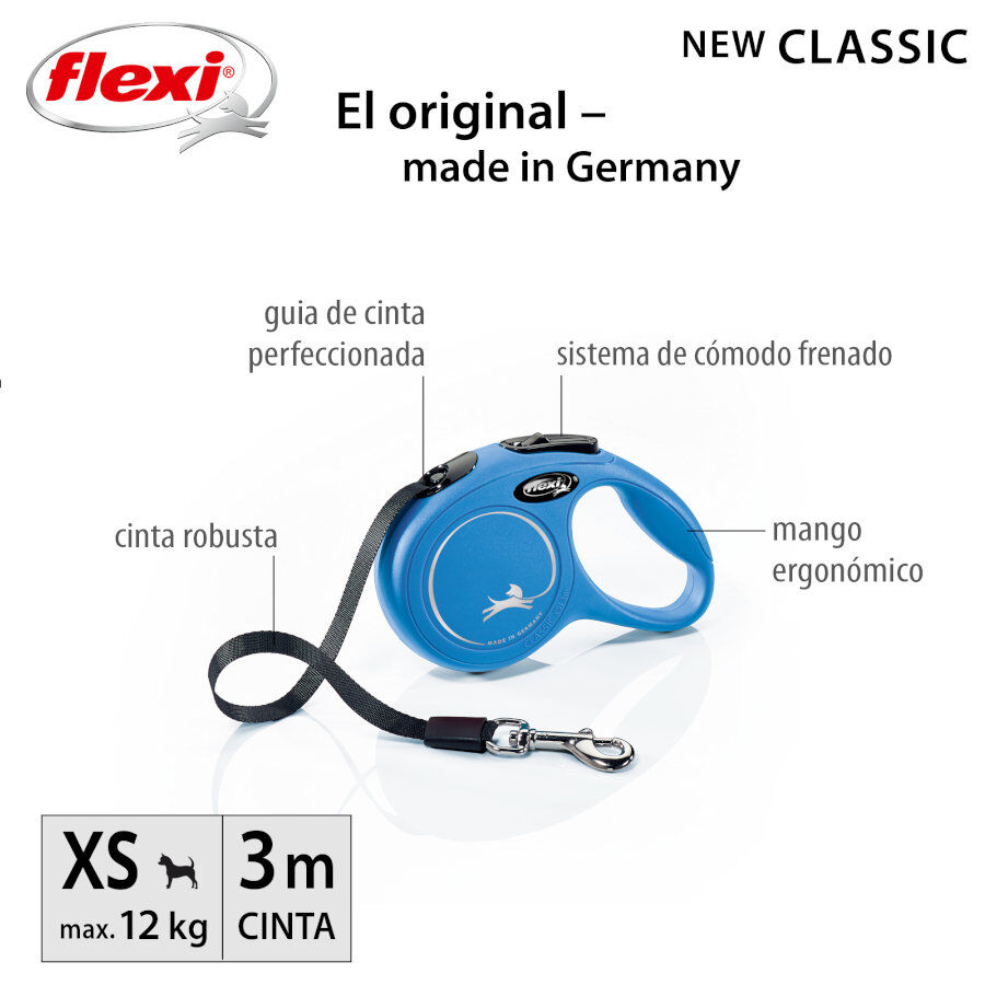 Flexi New Classic Correa Extensible Azul para perros, , large Imagen numero 2