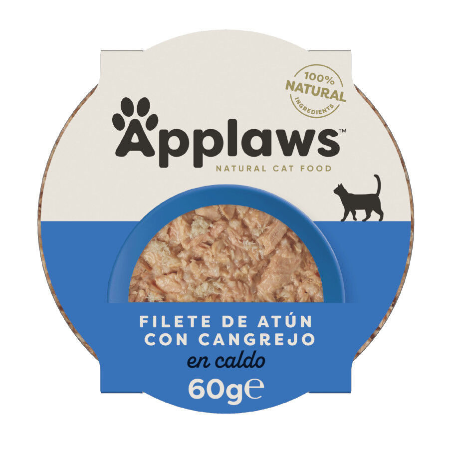 60 g Applaws At&uacute;n y Cangrejo tarrina para gatos, , large Imagen numero 1