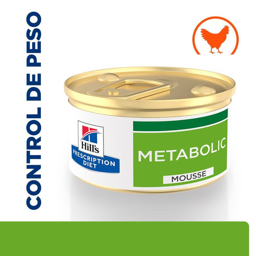 85 g Hill's Prescription Diet Metabolic Mouse de Pollo lata para gatos, , large Imagen numero 1