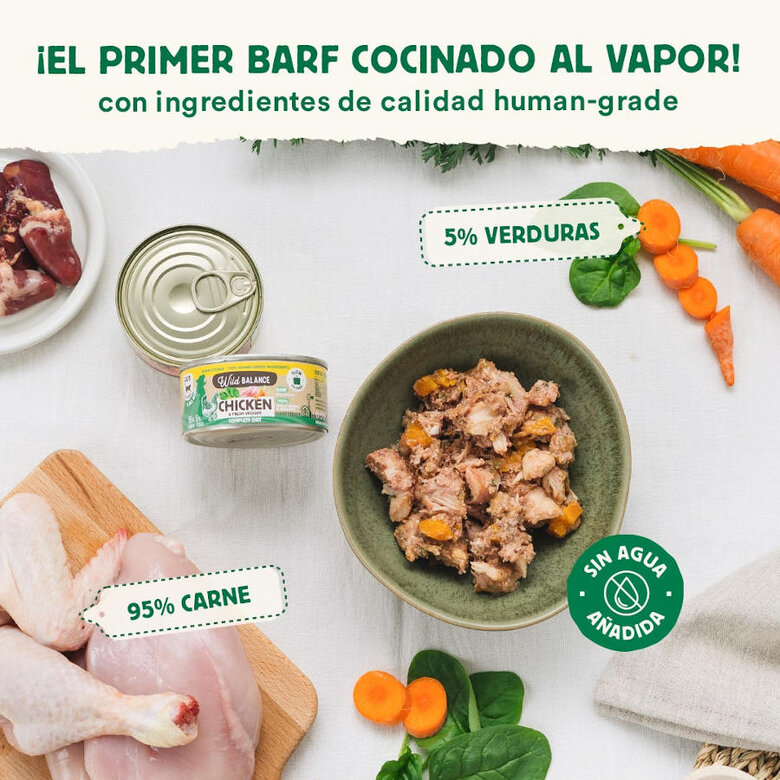 Wild Balance BARF Pollo y Vegetales lata para gatos, , large image number null