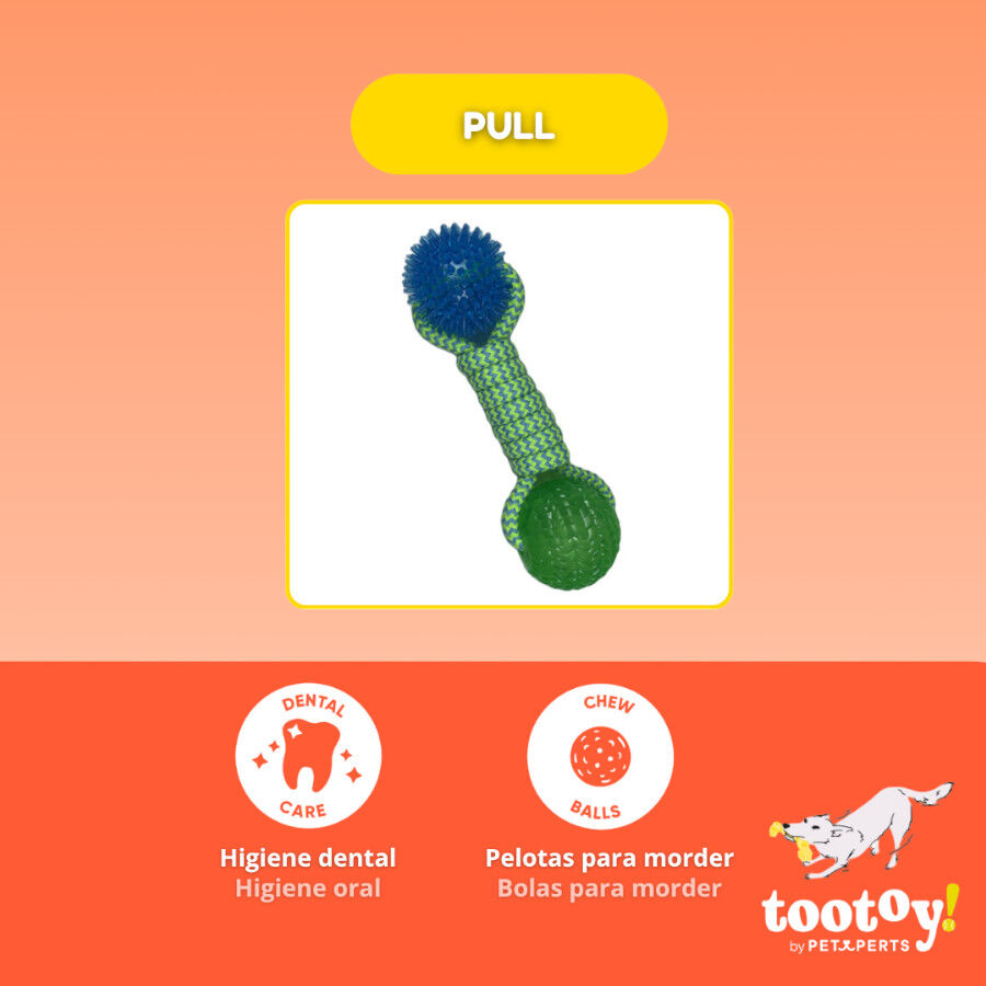 Tootoy! Mordedor de Cuerda con Pelotas de Goma para perros thumbnail