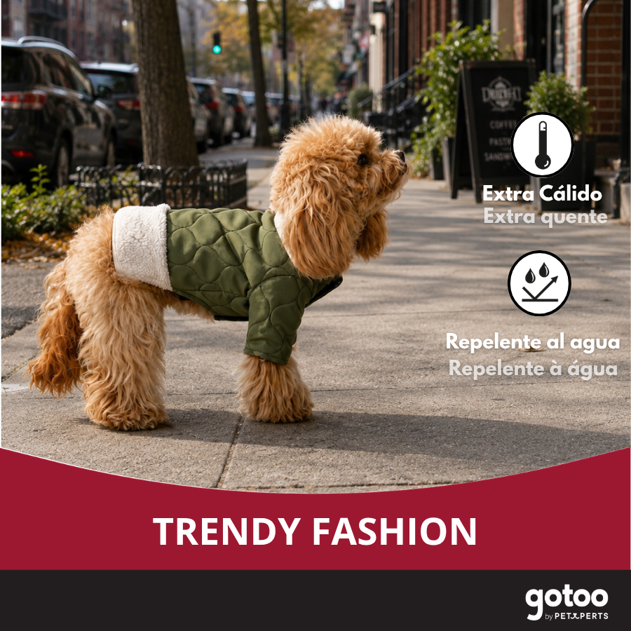 Gotoo Abrigo Acolchado Verde para perros, , large Imagen numero 6