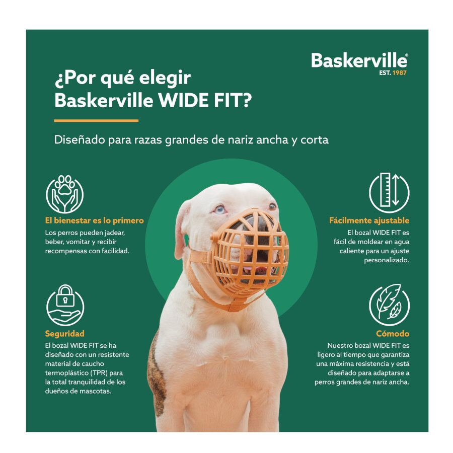 Baskerville Wide Fit bozal de plástico para perros thumbnail