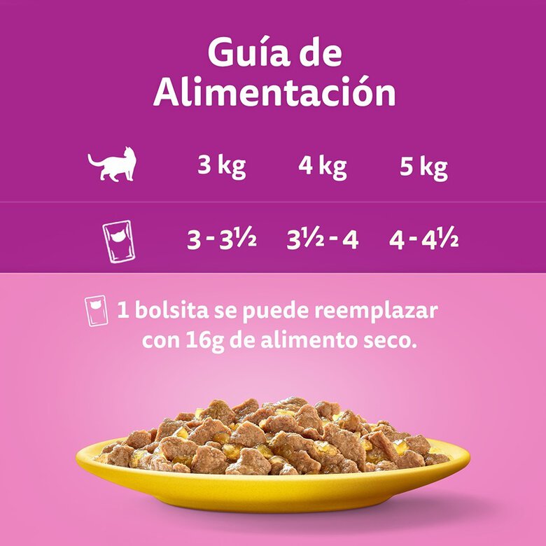 4 sobres x 85 g Whiskas Selección Aves Gelatina en Bolsita para Gatos Senior,  Imagen numero 4 4 sobres x 85 g Whiskas Selección Aves Gelatina en Bolsita para Gatos Senior, , large Imagen numero 4