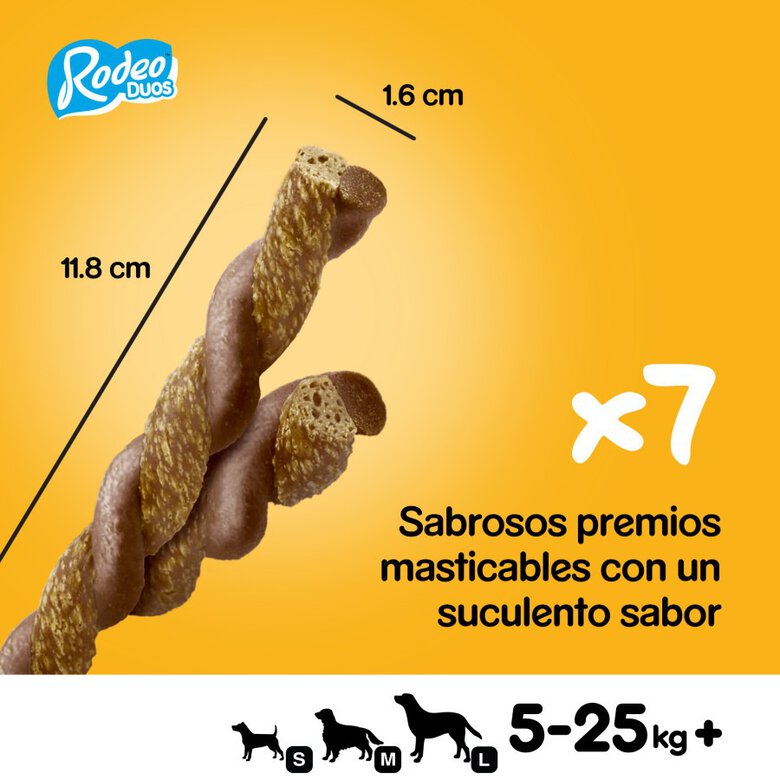 123 g Pedigree Rodeo Duos Snack Pollo y Bacon para Perros,  Imagen numero 2 123 g Pedigree Rodeo Duos Snack Pollo y Bacon para Perros, , large Imagen numero 2