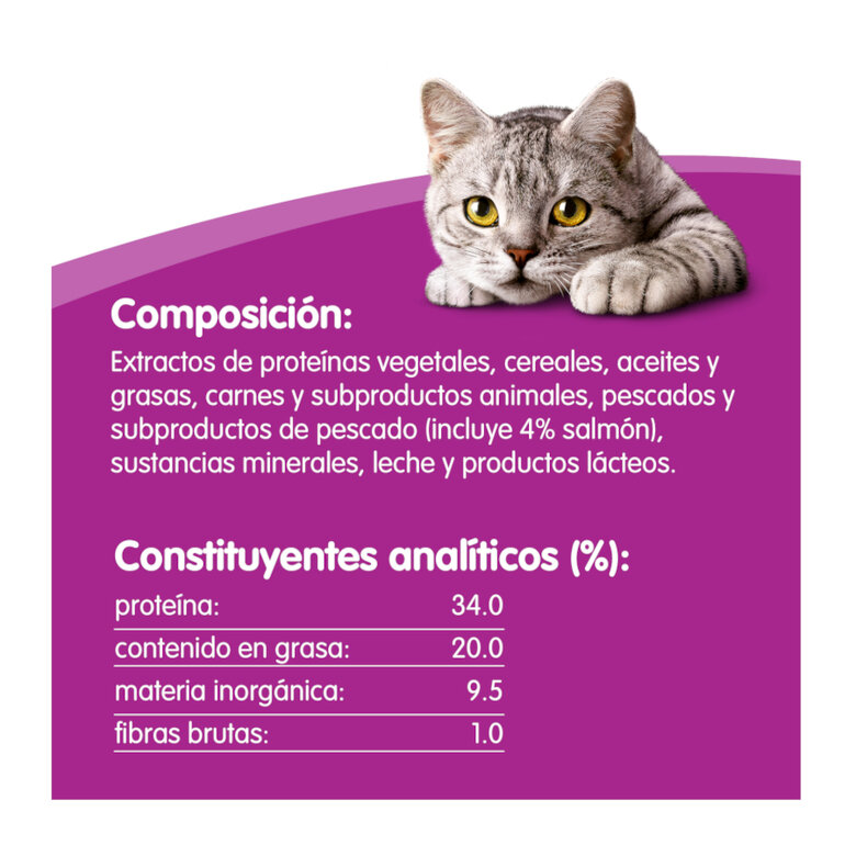 Whiskas Temptations Snacks Salmón para Gatos, , large image number null