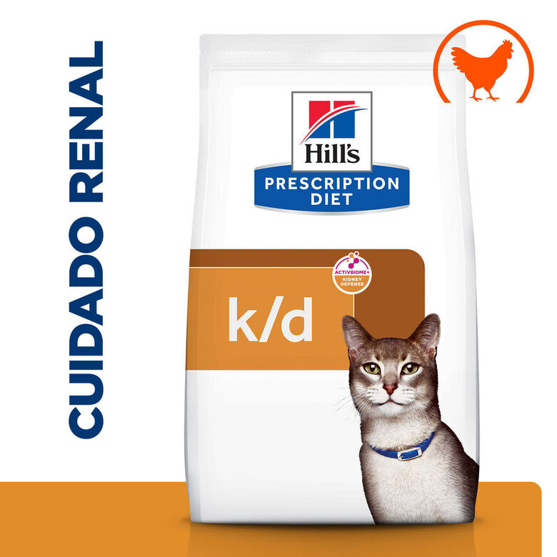 Hill&#039;s Prescription Diet Kidney Care k/d Pollo pienso para gatos thumbnail