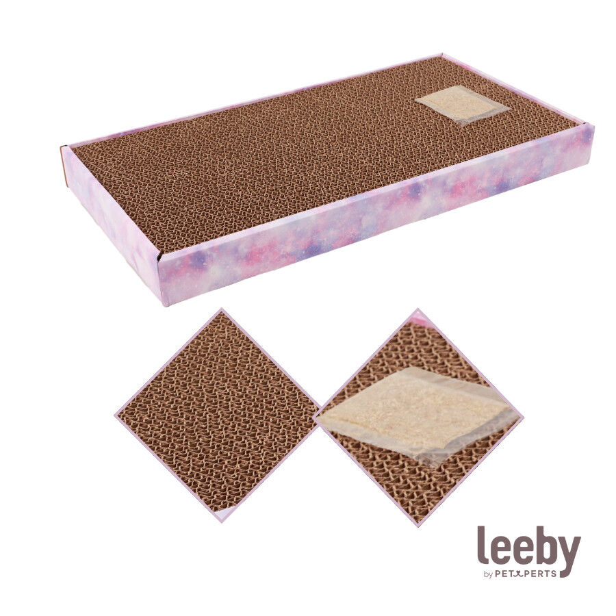 Leeby Fitz tabla rascador de cart&oacute;n rosa para gatos, , large Imagen numero 6
