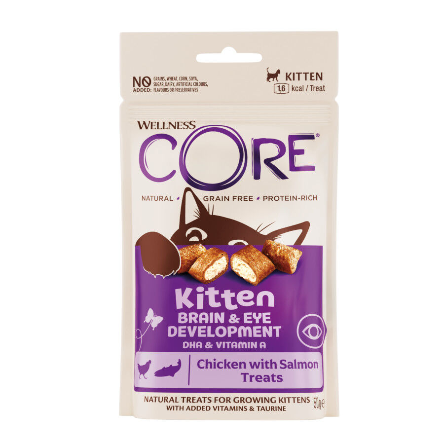 50 g Wellness Core Snacks Pollo y Salm&oacute;n para gatito, , large Imagen numero 1