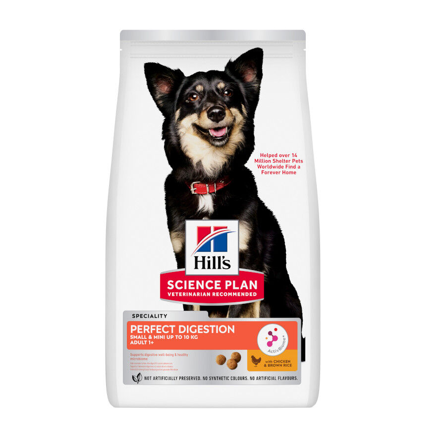 Hill's Science Plan Perfect Digestion pienso pollo y arroz para perros adultos de razas pequeñas y mini