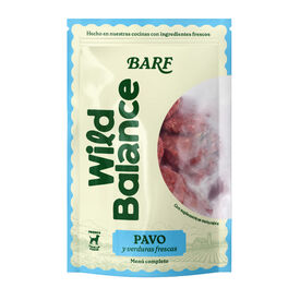 Wild Balance Men&uacute; Barf pavo con verduras comida congelada para perros