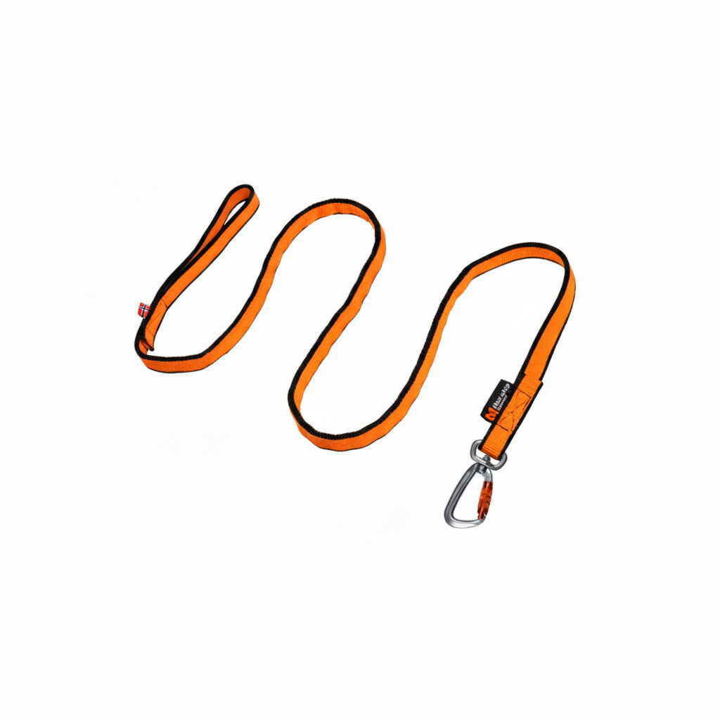 Non-stop dogwear Bungee Correa Elástica Negra y Naranja para perros