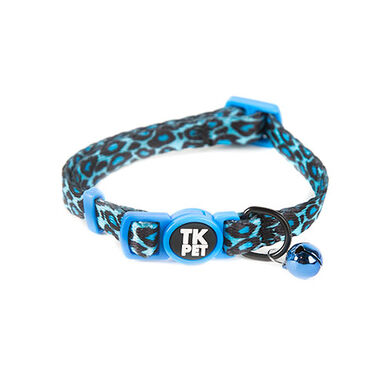 TK-Pet Safari Collar con Cascabel Azul para gatos 