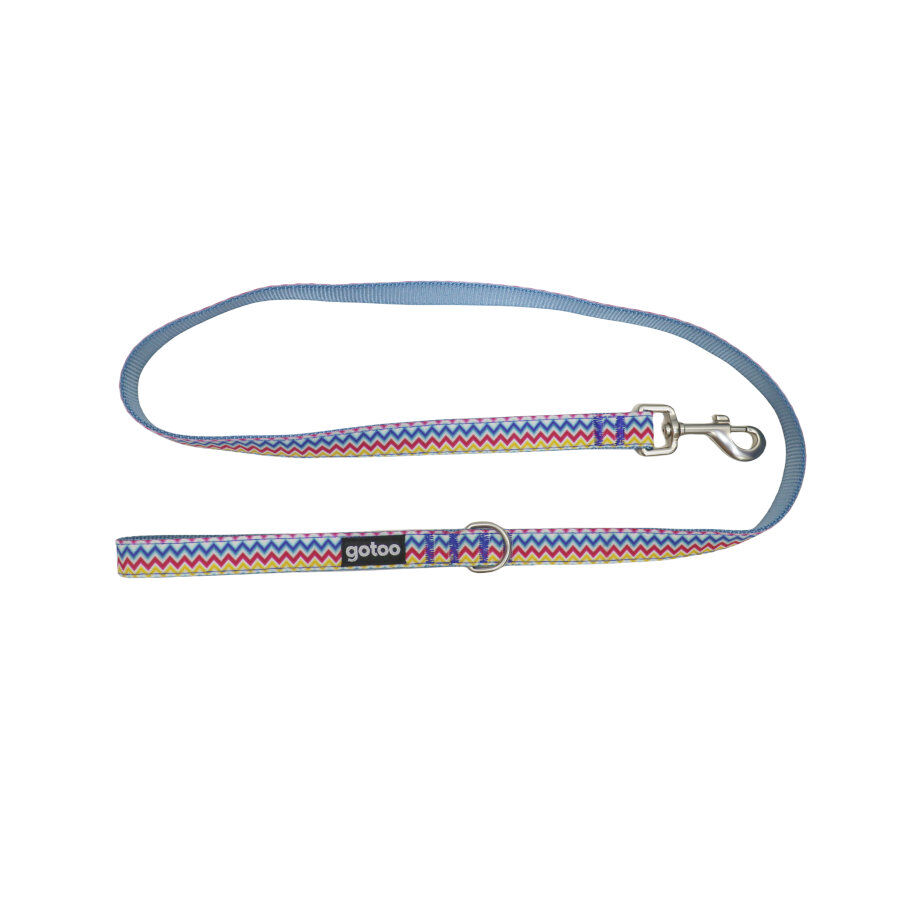 Gotoo Correa estampada rayas zig-zag para perros, , large Imagen numero 1