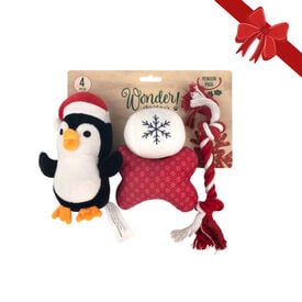 Wonder Christmas Penguin Pack Juguetes Navideños para perros,  Wonder Christmas Penguin Pack Juguetes Navideños para perros