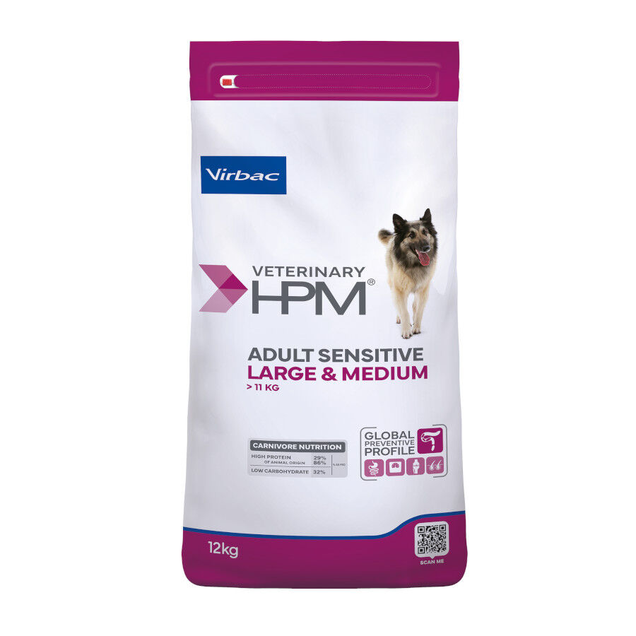 Virbac HPM Veterinary Adult Sensitive Large & Medium Pienso Cerdo para perros