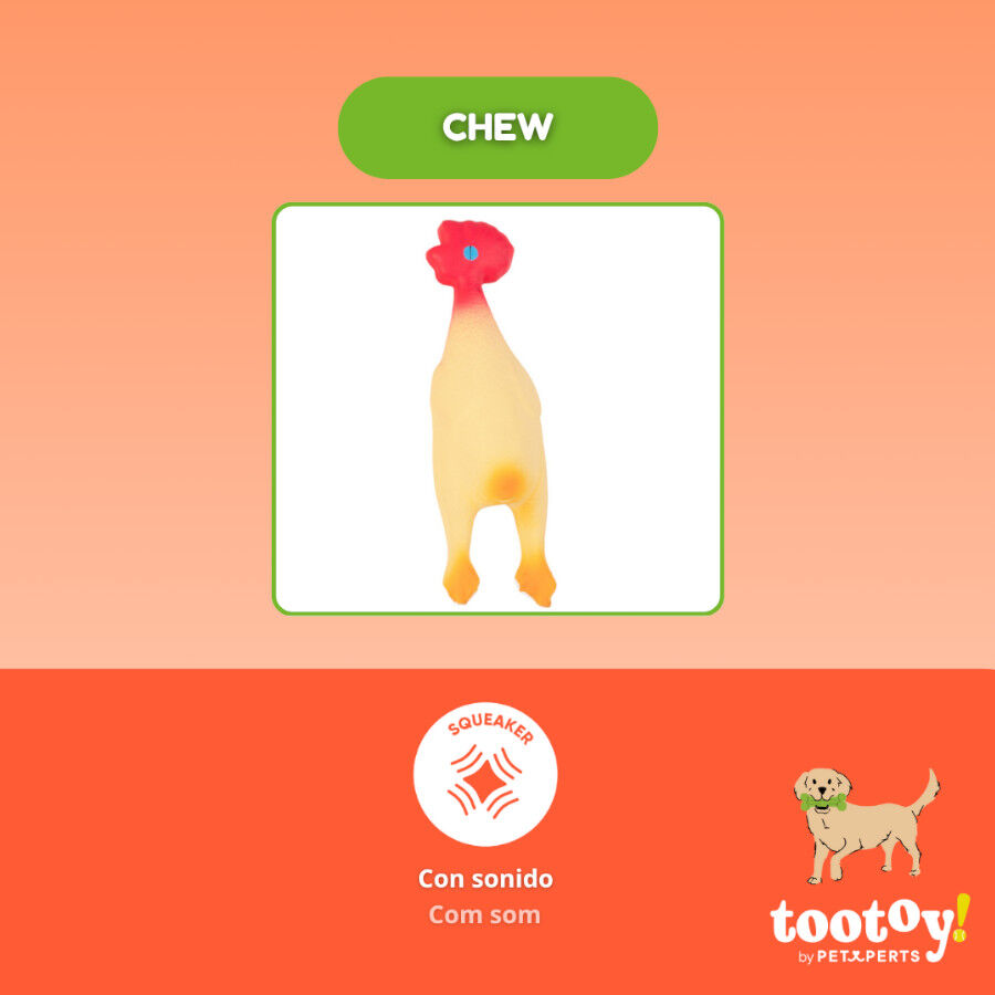 Tootoy! Juguete Pollo Mordedor con Sonido para perros, , large Imagen numero 4