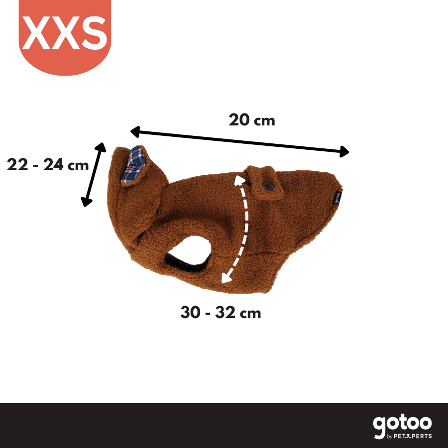 Gotoo Abrigo Teddy Marr&oacute;n para perros, , large Imagen numero 4