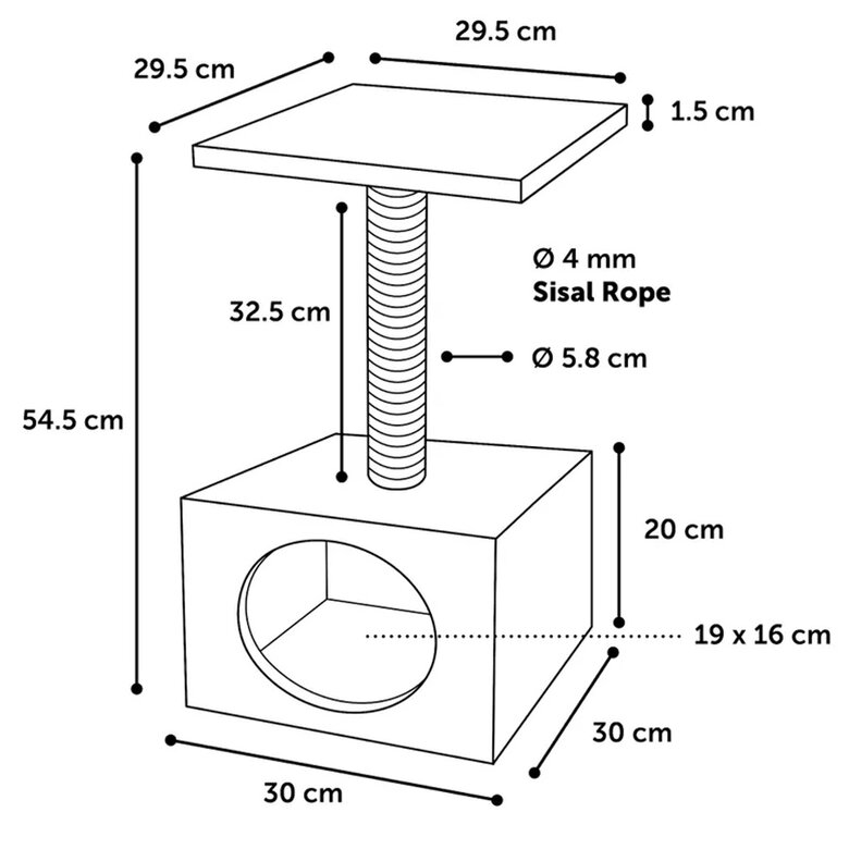 Flamingo Smaragd Árbol Rascador Beige con Gatera,  Imagen numero 2 Flamingo Smaragd Árbol Rascador Beige con Gatera, , large Imagen numero 2