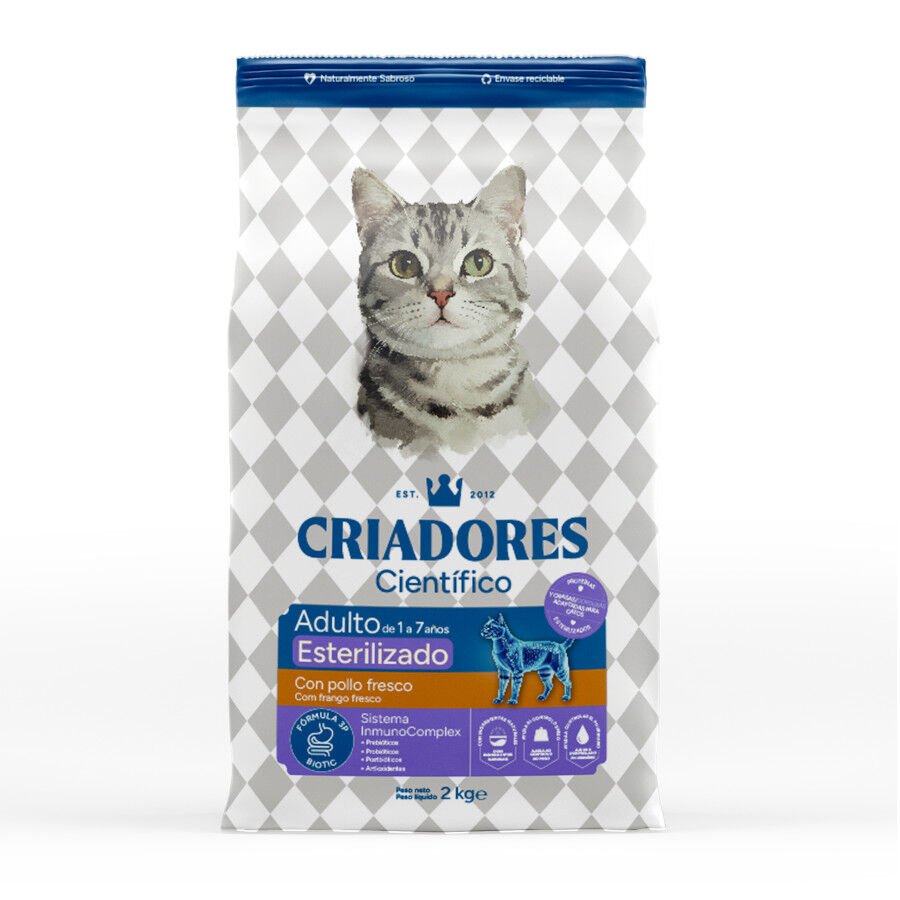 Criadores Científico Adulto Esterilizado Pollo pienso para gatos