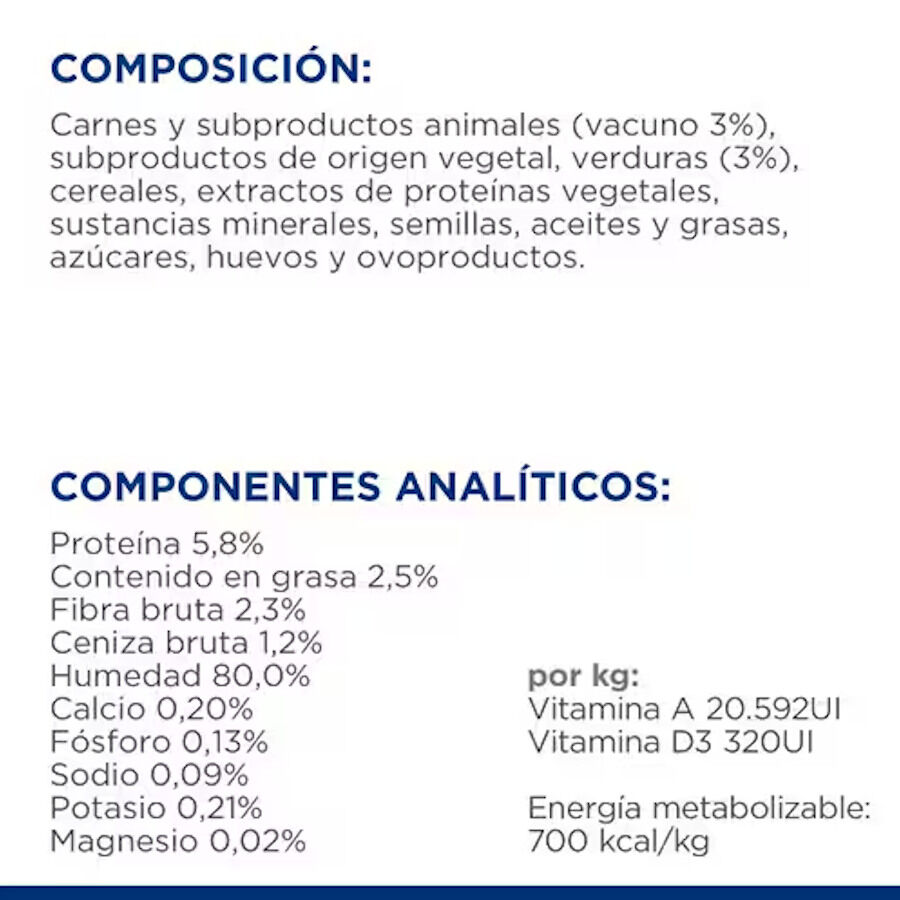 370 g Hill's Prescription Diet Metabolic Vacuno y Verduras lata para perros, , large Imagen numero 6