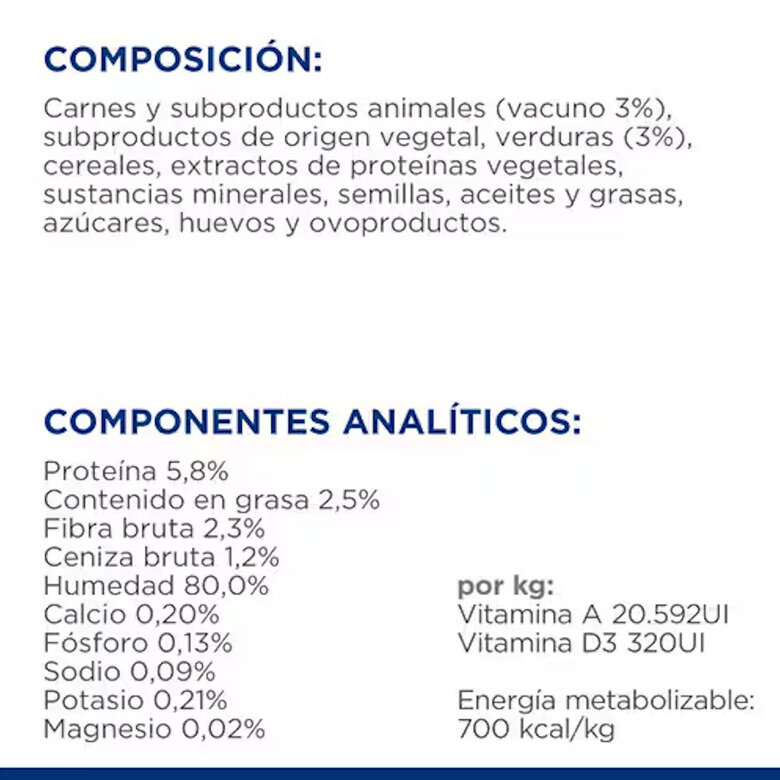 370 g Hill's Prescription Diet Metabolic Vacuno y Verduras lata para perros,  Imagen numero 6 370 g Hill's Prescription Diet Metabolic Vacuno y Verduras lata para perros, , large Imagen numero 6