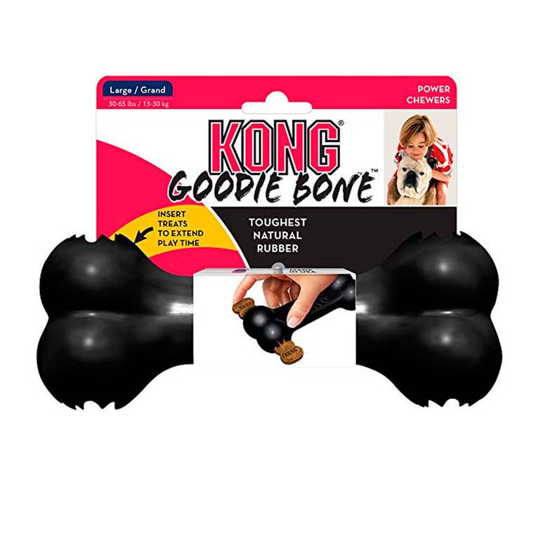 Kong Goodie Bone Hueso negro para perros, , large image number null