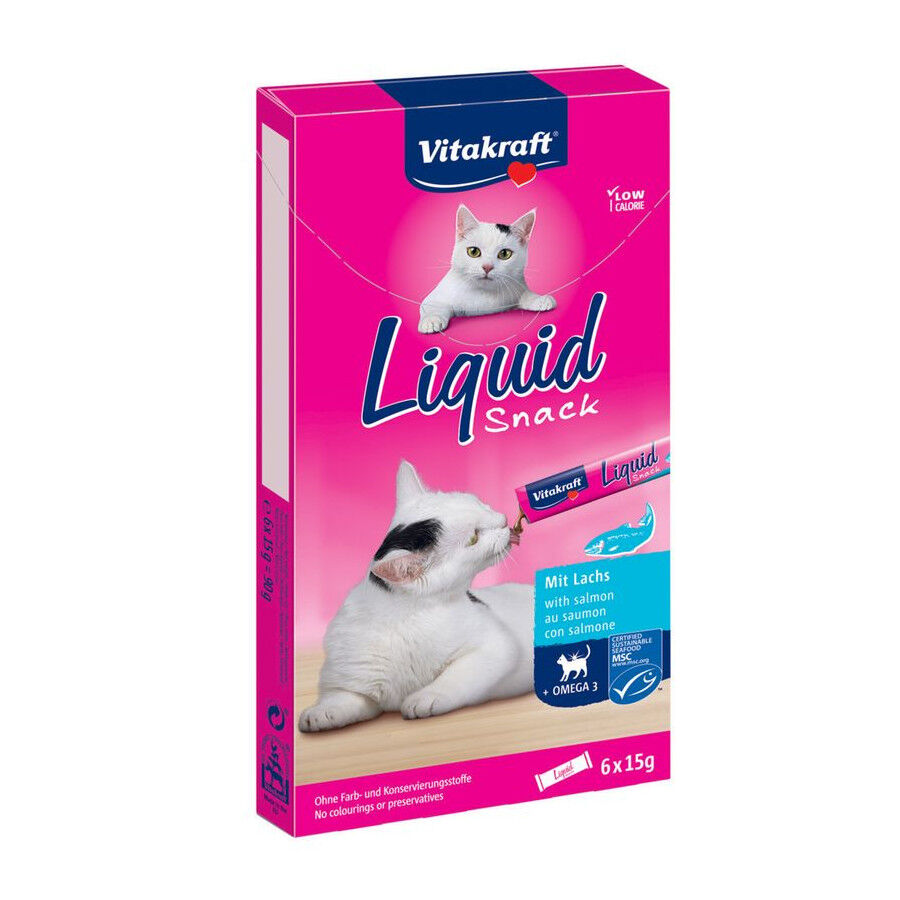 Vitakraft Liquid Snack de Salmón para gatos