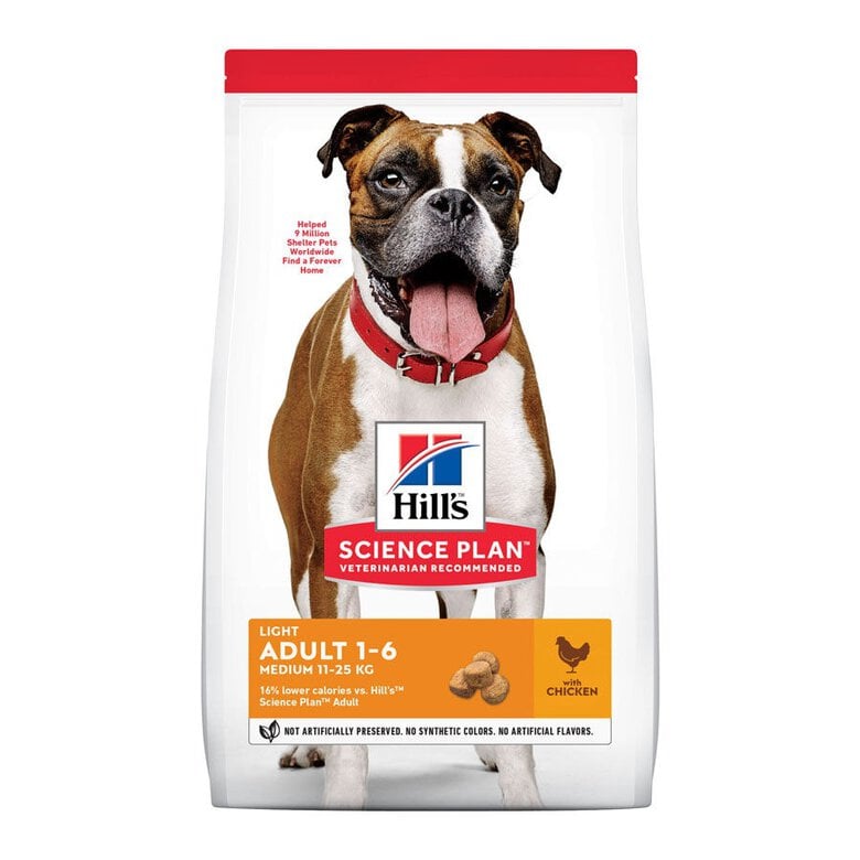 14 kg Hill's Science Plan Adult Light Medium Pollo pienso para perros,  Imagen numero 1 14 kg Hill's Science Plan Adult Light Medium Pollo pienso para perros, , large Imagen numero 1