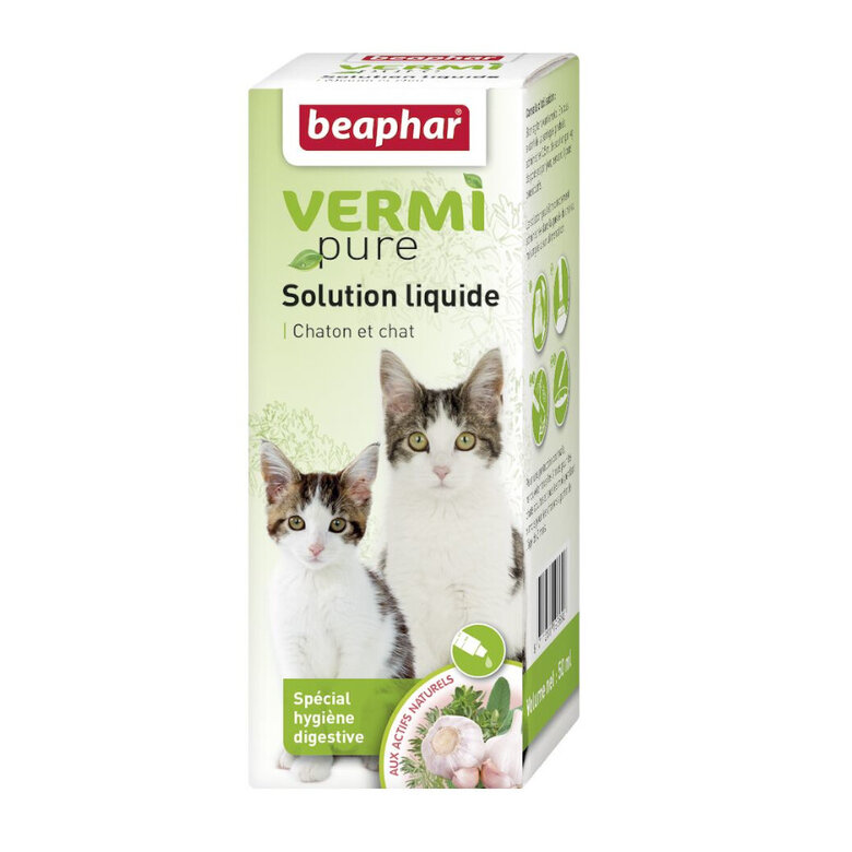 Beaphar VERMIpure Repelente Interno Natural Líquido para gatos, , large image number null