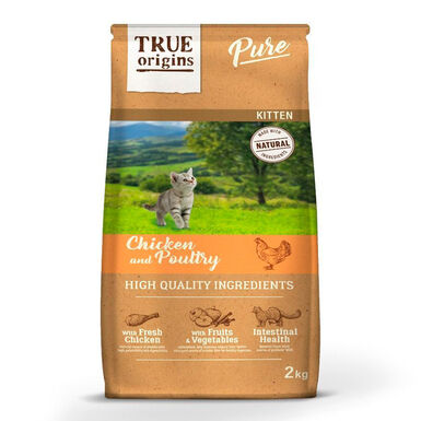 True Origins Kitten Pure Poultry Pollo pienso para gatos 