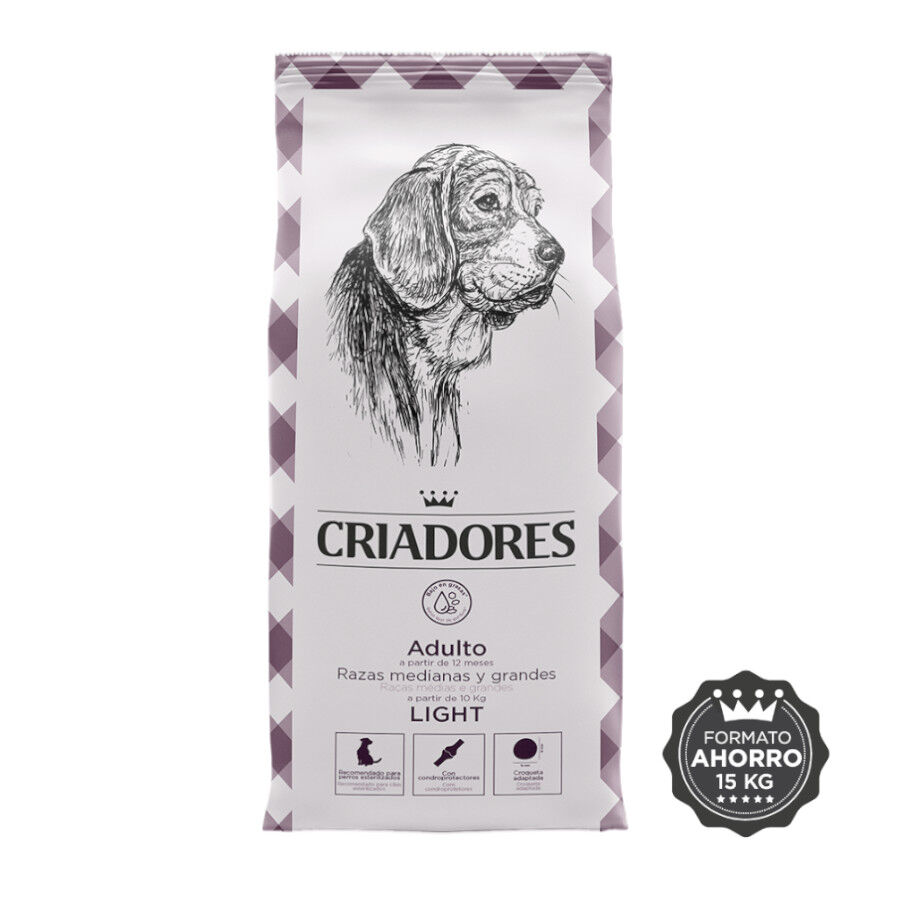 Criadores Adulto Light pienso para perros de raza grande y mediana thumbnail