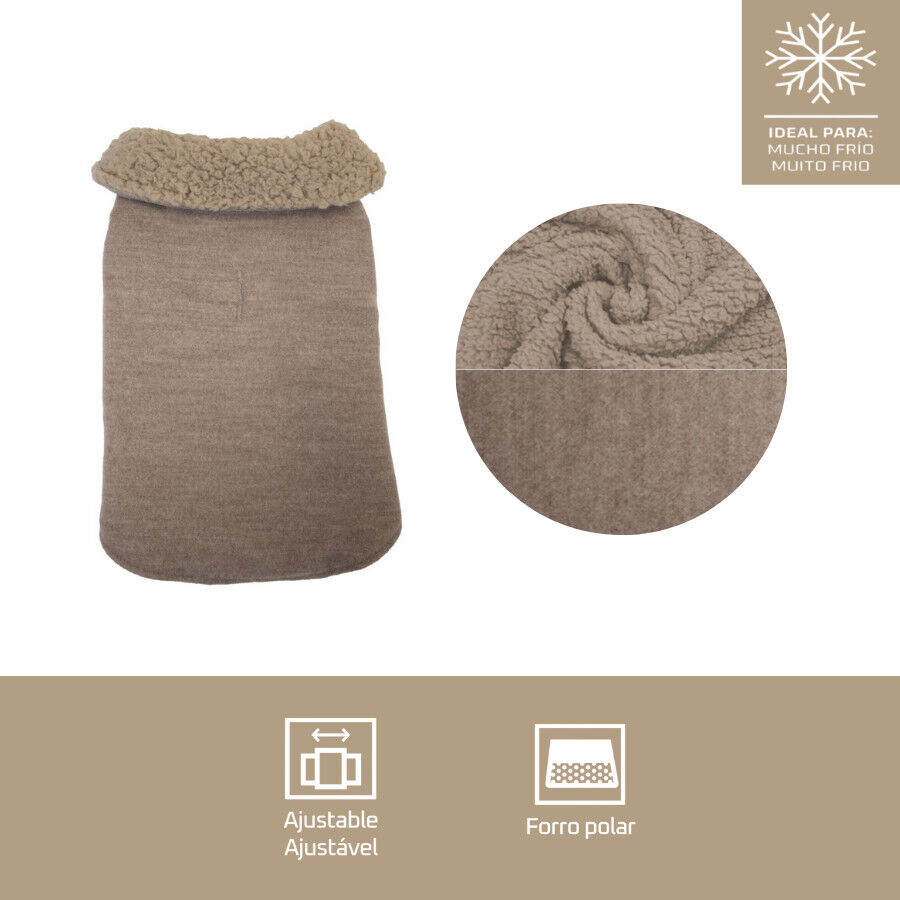 Outech Abrigo Marrón Borreguillo para perros thumbnail