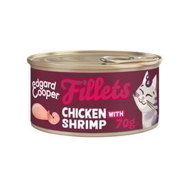 Edgard & Cooper Filetes de Pollo y Gambas Lata para gatos