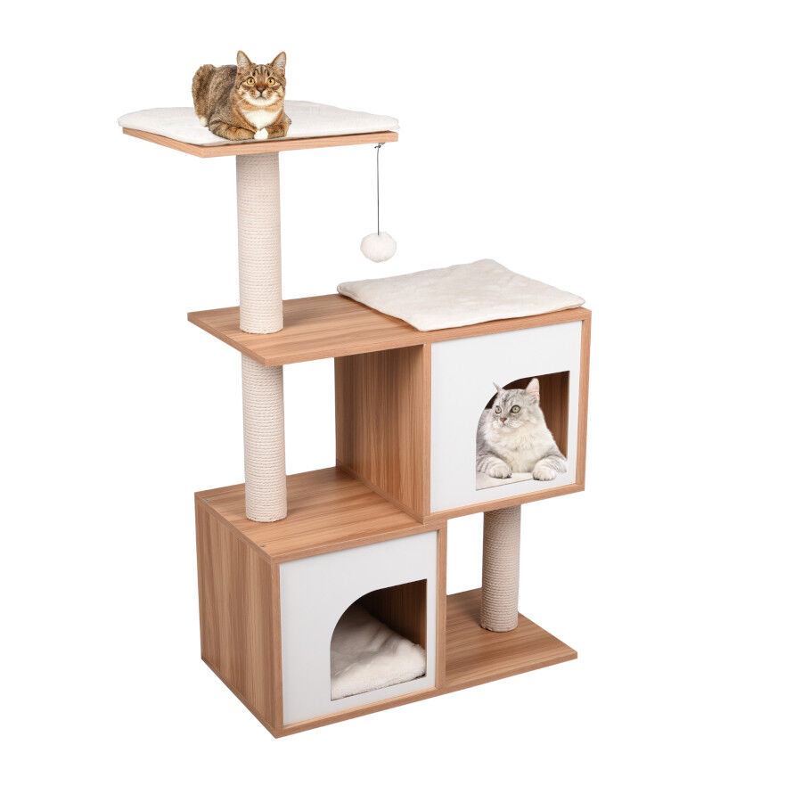 Flamingo Árbol Rascador Dana Beige y Blanco para gatos