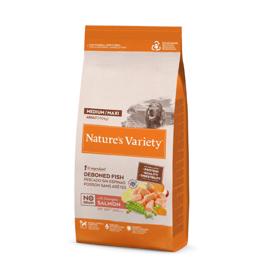 Nature&#039;s Variety No Grain Adult Medium Maxi Salmón pienso para perros thumbnail