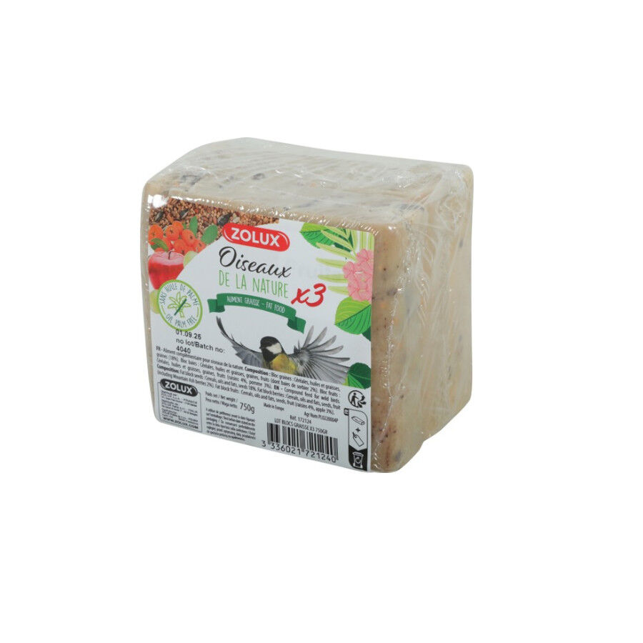 Zolux Lote Bloque Grasas Alimento para Pájaros