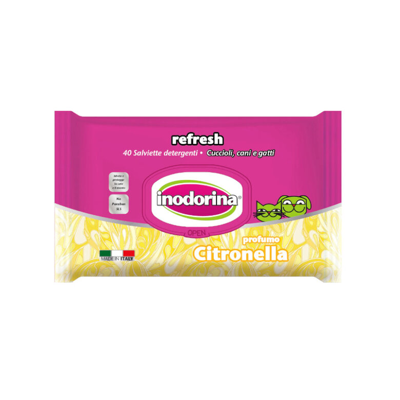 Inodorina Refresh Citronella Toallitas húmedas para perros y gatos,  Imagen numero 1 Inodorina Refresh Citronella Toallitas húmedas para perros y gatos, , large Imagen numero 1