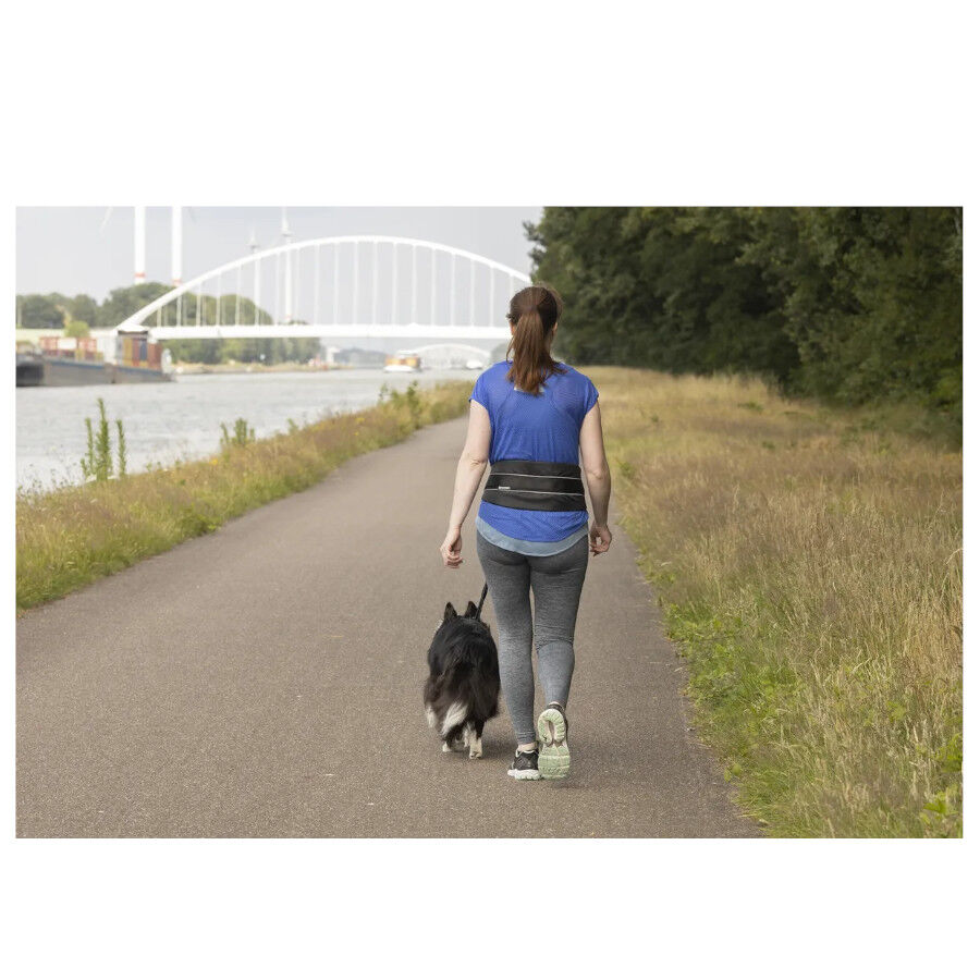 Flamingo Correa Canicross negra para perros, , large Imagen numero 4