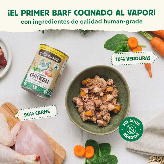 Wild Balance BARF Pollo y Vegetales lata para perros, , large image number null