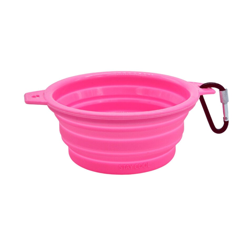 Dukier Bebedero Rosa Plegable para perros, , large Imagen numero 1