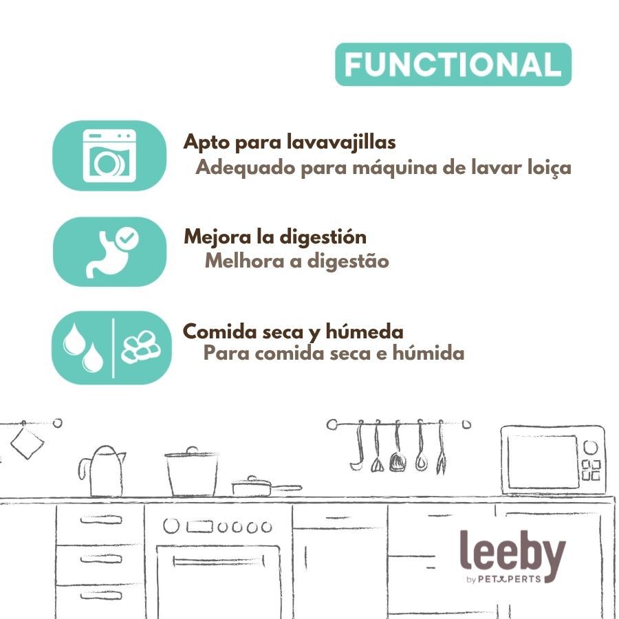 Leeby Comedero Antivoracidad de Cer&aacute;mica para gatos, , large Imagen numero 5