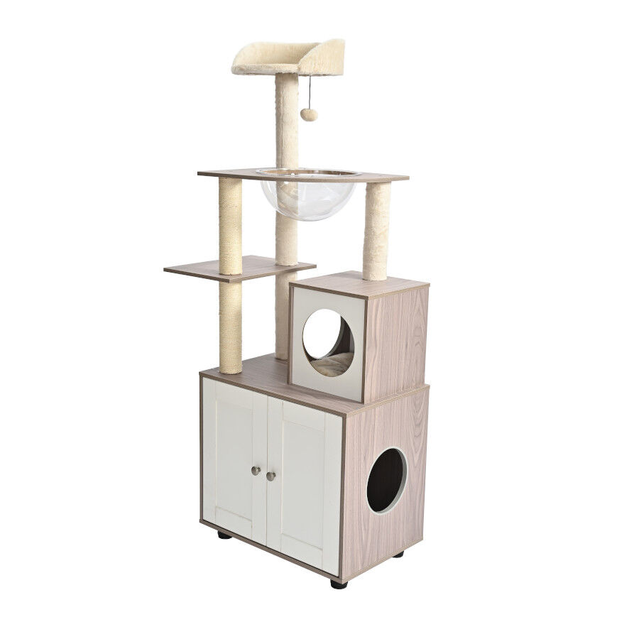 Leeby Luna árbol rascador con mueble para gatos thumbnail