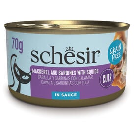 Schesir Lata Caballa, Sardinas con Calamar en salsa para gatos